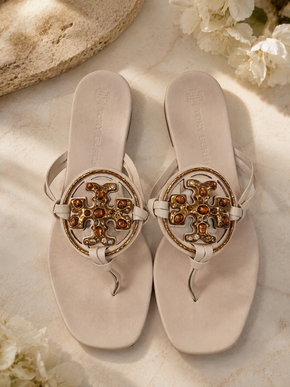 Tory Burch Jeweled Miller Sandals